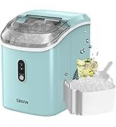 Nugget Ice Maker Countertop, Silonn Chewable Pellet Ice Machine with Self Cleaning Function, Pebb...