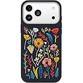 OtterBox iPhone 17 Pro Max Symmetry Series Cactus Leather Embroidery Case - Enchanted Garden - Blue 