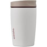 Owala SmoothSip Slider Insulated Stainless Steel Coffee Tumbler, Reusable Iced Coffee Cup, Hot Coffe