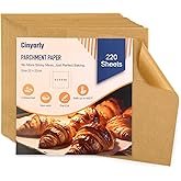 Parchment Paper Sheets 8.5x8.5 Inch, Precut Unbleached Non-Stick Baking Parchment, Oil & Water Resis