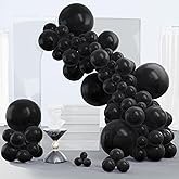 PartyWoo Black Balloons 140 pcs Different Sizes of 18 12 10 5 Inch Black Balloons Arch Kit Garland f