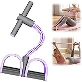 Pedal Resistance Bands with Handles, 2026 Upgrade Multifunction Tension Rope, 6-Tube Elastic Yoga Pe