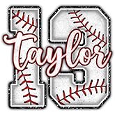 Personalized Baseball Name Sticker, Custom Baseball Helmet Decal, Waterproof Die-Cut Vinyl Stickers,