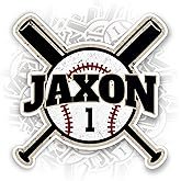 Personalized Custom Name Baseball Sticker Sports Name Softball Baseball Player Team Numbers Waterpro