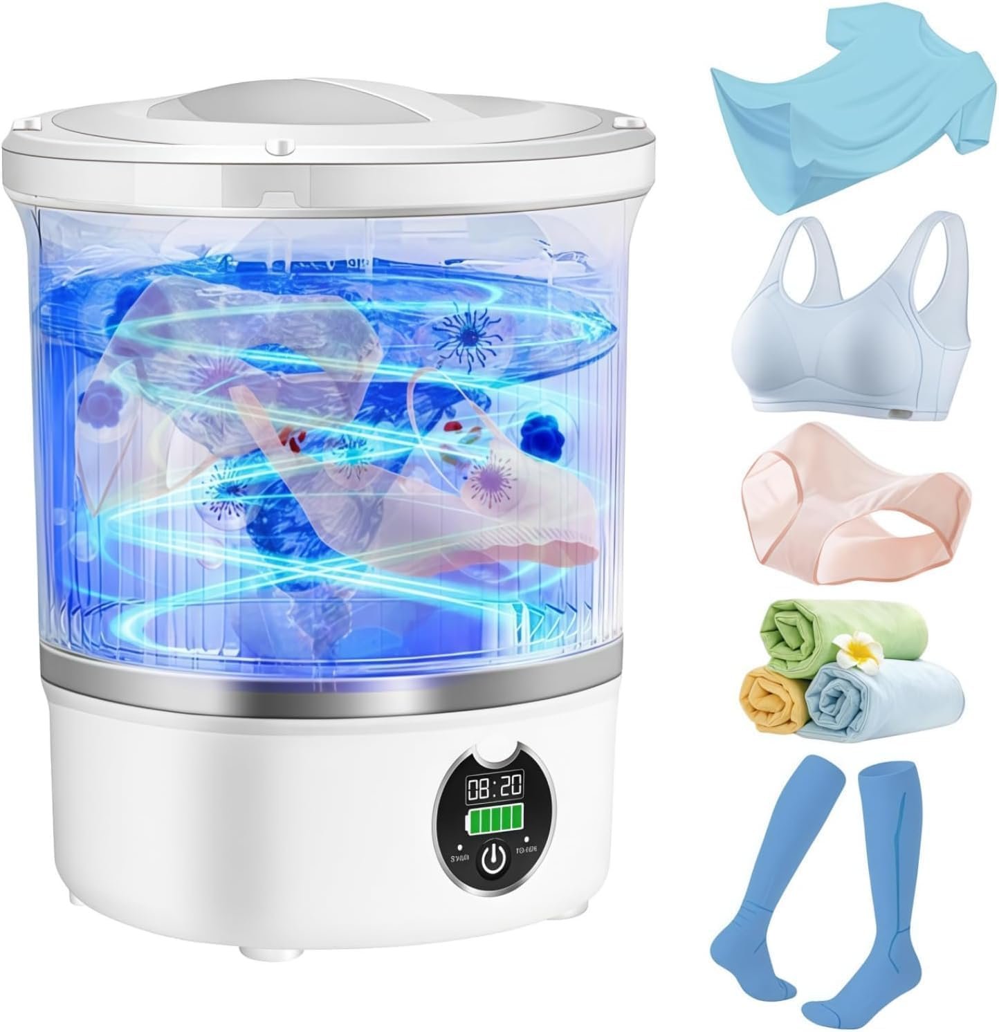 Blue Light Mini Portable Washer Review: Worth $47 in 2024?