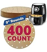 Reli. Air Fryer Parchment Paper Liners (400 Count), Brown | 9 Inch Round Liner Sheets | Unbleache...