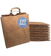 Reli. Paper Grocery Bags w/ Handles (100 Pcs, Bulk)(12