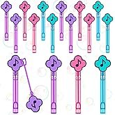 RoundFunny 24 Pcs Music Mini Bubble Wands Party Supplies Favors Decorations Kawaii Bubbles Sticks Wa