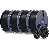 SUNLU PLA+2.0 3D Printer Filament Bundle, 4KG Upgrade PLA+ Filament 1.75mm, Tougher and Stronger, Di