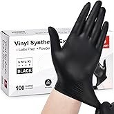 Schneider Vinyl Synthetic Exam Gloves, 4 Mil, Latex Free Disposable Gloves for Medical, Cooking, Cle
