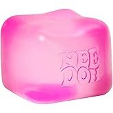 Schylling NeeDoh Nice Cube -Sensory Squeeze Toy with Super Solid Squish - 2.25" Cube - Pink