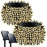 Selarlyt 2 Pack 200LED Solar Christmas Lights Outdoor, 72FT Solar String Lights with 8 Lighting Mode
