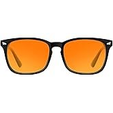 TIJN Blue Light Blocking Glasses for Women Men Clear Frame Square Nerd Eyeglasses Anti Blue Ray Comp