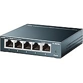 TP-Link TL-SG105, 5 Port Gigabit Unmanaged Ethernet Switch, Network Hub, Ethernet Splitter, Plug & P