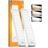 Under Cabinet Rechargeable Dimmable Lighting: 3 Color Temperature Motion Sensor Lights Indoor - Batt