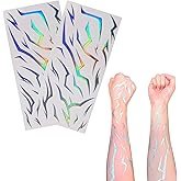 Vagilelf 50 Dark Fantasy Demon Mark Temporary Tattoos, 2 Sheets Mystic Rune Symbol Makeup Stickers f