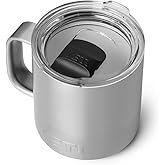 YETI Rambler 10 oz Ceramic Lined Stackable Mug, Vacuum Insulated, Stainless Steel with MagSlider Lid