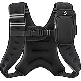 ZELUS Weighted Vest, 6lb/8lb/12lb/16lb/20lb/25lb/30lb Weight Vest with Reflective Stripe for Workout