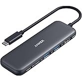 Anker USB C Hub, 5-in-1 USBC to HDMI Splitter with 4K Display, 1 x Powered USB-C 5Gbps & 2×Powered U