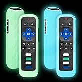 for Roku-Remote-Cover,Compatible with All Roku TV Remote Glow in The Dark Silicone Protective Case B