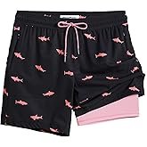 maamgic 2 in 1 Mens Swim Trunks 7 Inch Swim Shorts Swim Suits Board Shorts