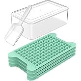 Mini Ice Cube Tray for Freezer: FDDBI Small Ice Trays for Freezer with Bin - 117×4PCS Easy Release N