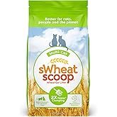 sWheat Scoop Natural Wheat Multi-Cat Litter, Superior Clumping with Odor Neutralizing Enzymes, 25 Po