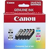 Canon PGI-280XL/CLI-281 5 Color Pack Compatible to TR8520, TR7520, TS9120 Series,TS8120 Series, TS61