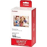Canon RP-108 Color Ink/Paper Set, Compatible with Selphy CP910/CP820/CP1200/CP1300/CP1500