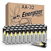 Energizer AA Batteries Alkaline Power, 32 Count Alkaline Double A Battery Pack