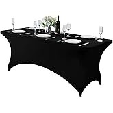 Hezuzo Spandex Table Cover for 6Ft or 4fT or 8ft Table Universal Fitted Stretch Tablecloth for Party