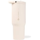 HydroJug Sport - Stainless Steel Tumbler with Straw, Vacuum Insulated, 32oz Leakproof Water Bottle,