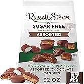RUSSELL STOVER Sugar Free Assorted Chocolate Candy Bag Gift, 32 oz