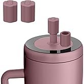 Rolitwils 2 Pack Magnetic Straw Cover, Silicone Leakproof Straw Protector for Tumbler, Compatible wi