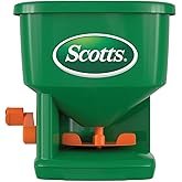 Scotts Whirl Hand-Powered Spreader - for Grass Seed, Lawn Fertilizers, Salt, and Ice Melt, Handheld
